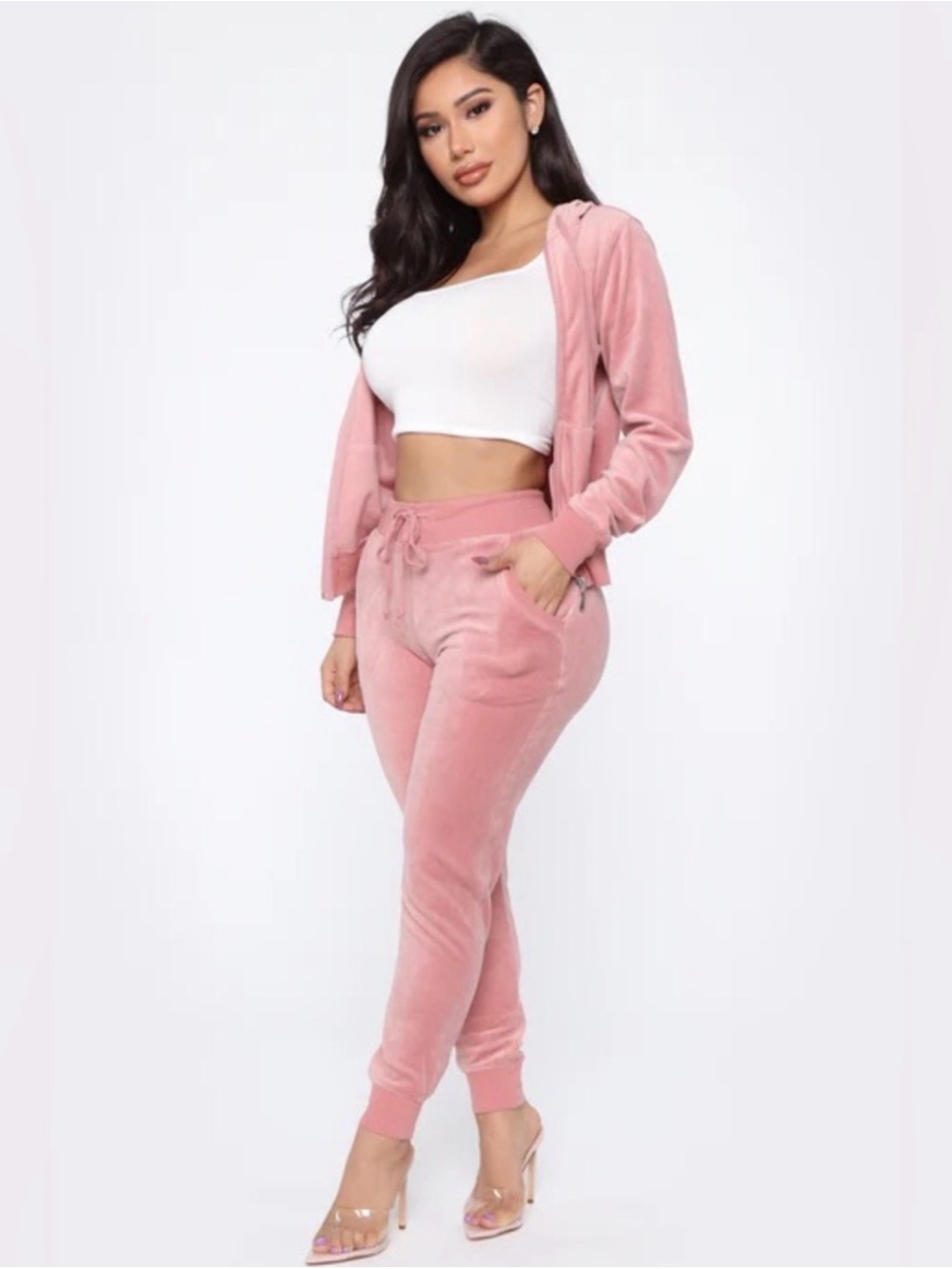 Fashion Nova Original Trendsetter Velour Jogger Set